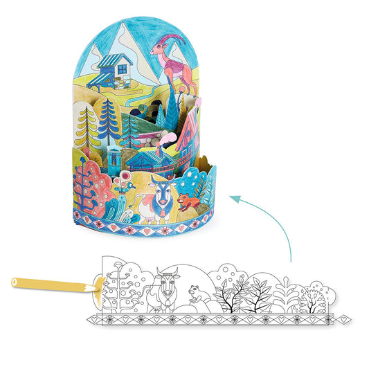 3Dカラーリングジオラマ トップ オブ ザ ワールド