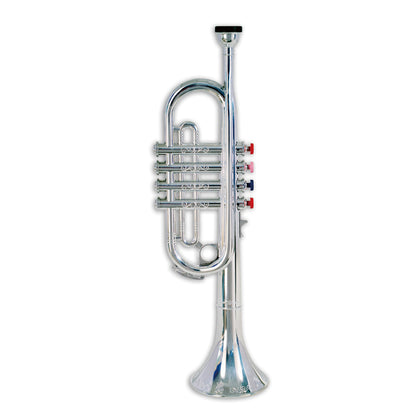 「シルバートランペット 4keys 42cm
」という、おもちゃのトランペットです。
