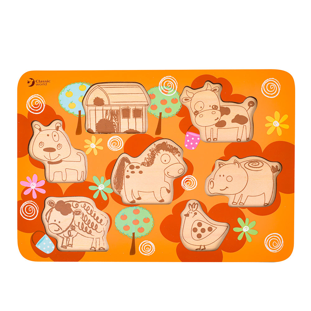 ファーム ペグパズル カラフル