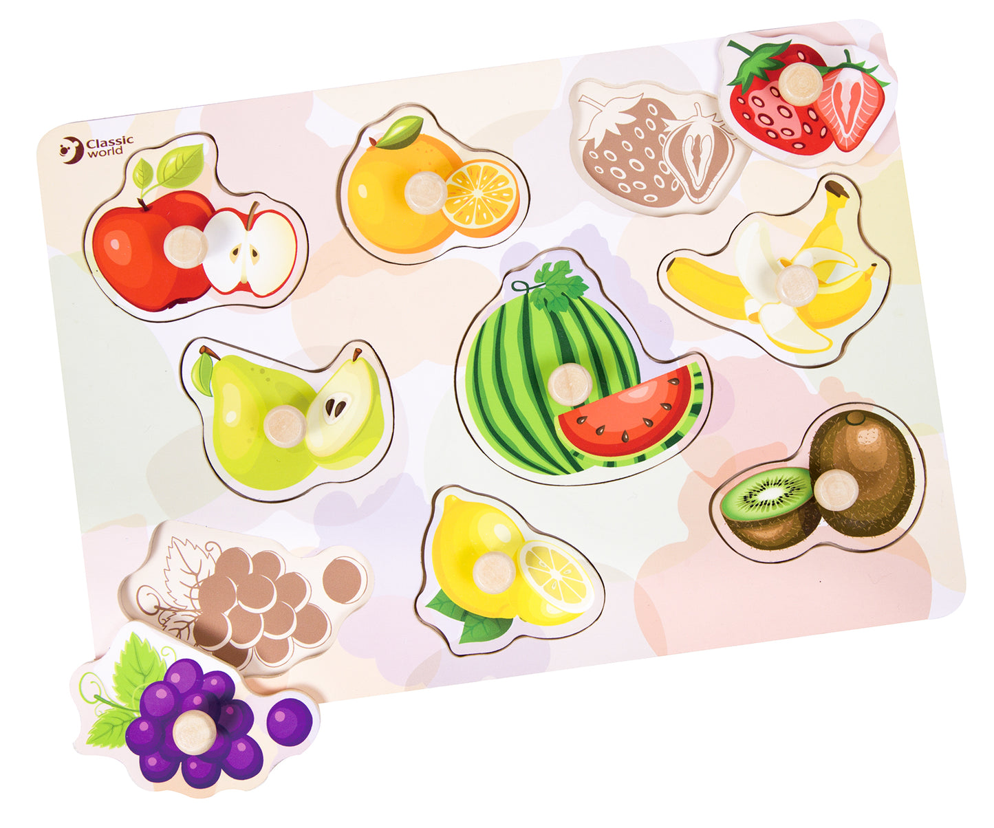 フルーツペグパズル カラフル