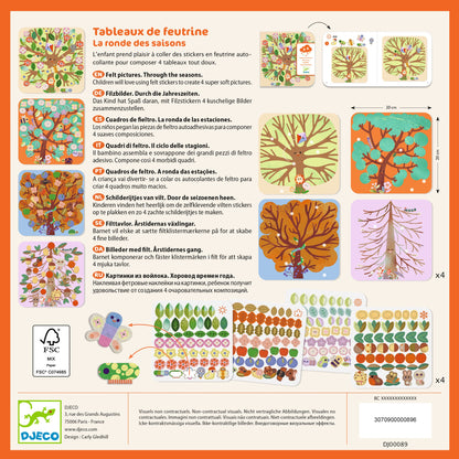 フェルト ピクチャー コラージュ スルー ザ シーズンズ