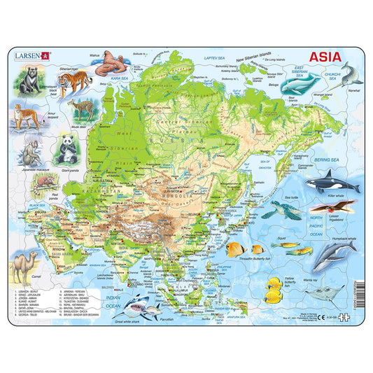 アジアマップ(英語版) 63PCS