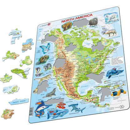 北アメリカマップ(英語版) 66PCS