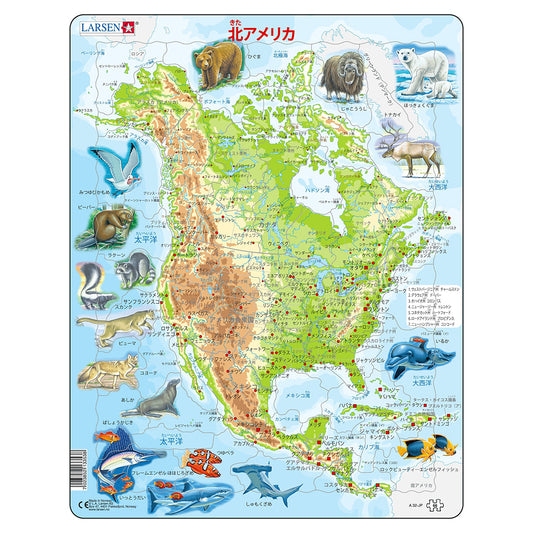 北アメリカマップ(日本語版) 66PCS