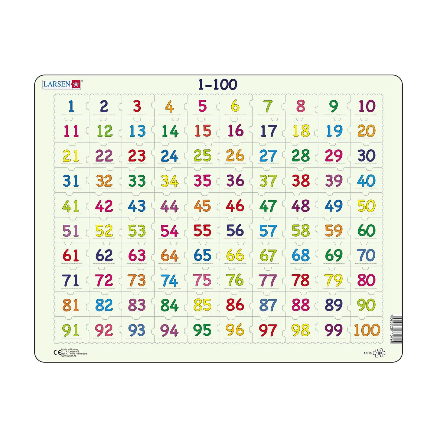 1-100 パズル 100PCS