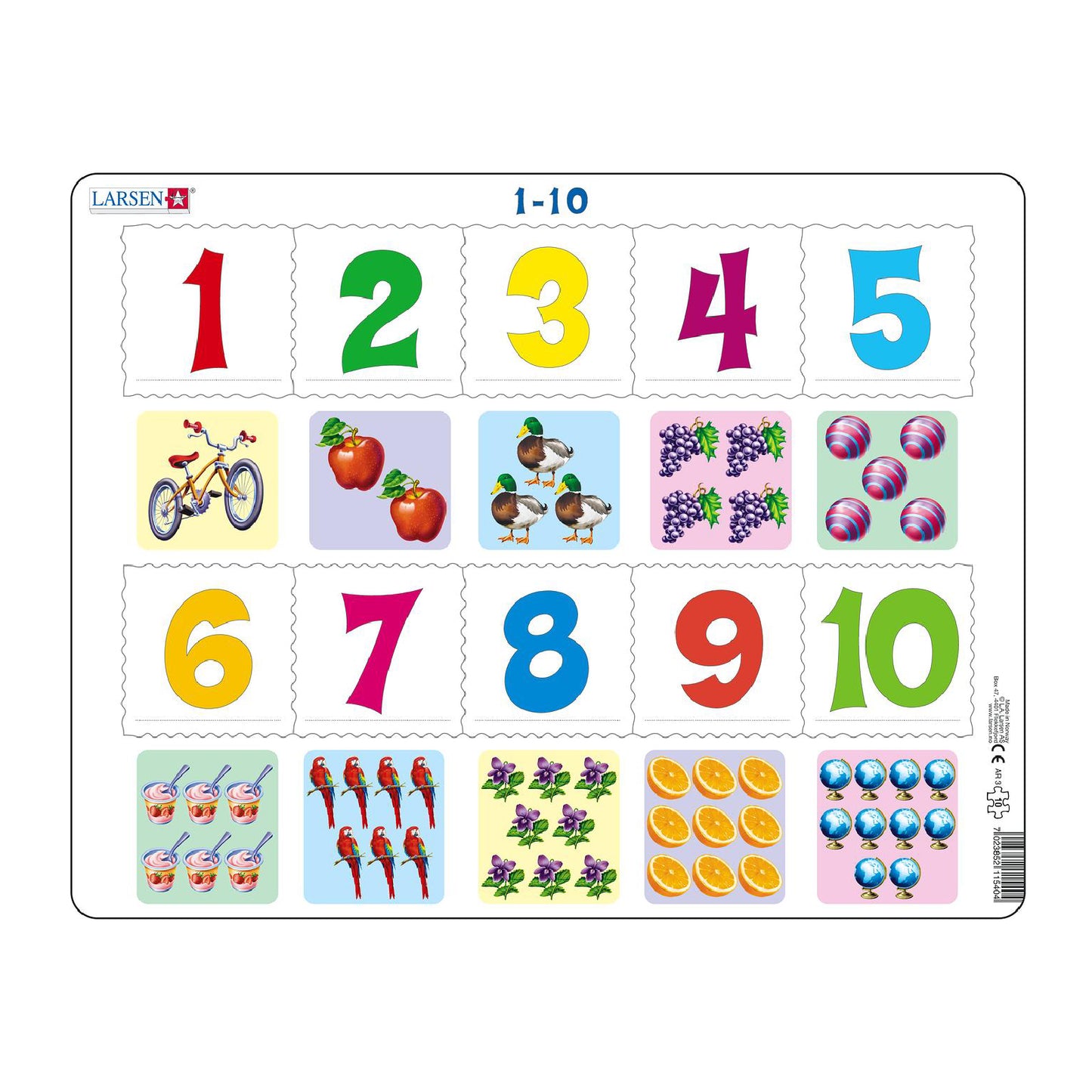 パズル 1-10 10PCS